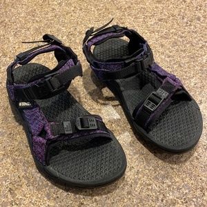 Vintage Teva 2000 Sandals Purple or Pink, Blue and Black Spider Rubber Treads 8